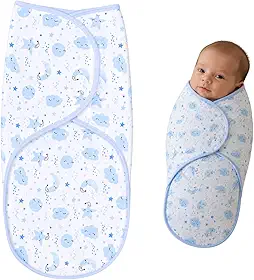 Cueiro Bebe Swaddle Menino e Menina Recém Nascido Tecido Algodão Flanelado para o Bebê Unissex Bebês (Azul)