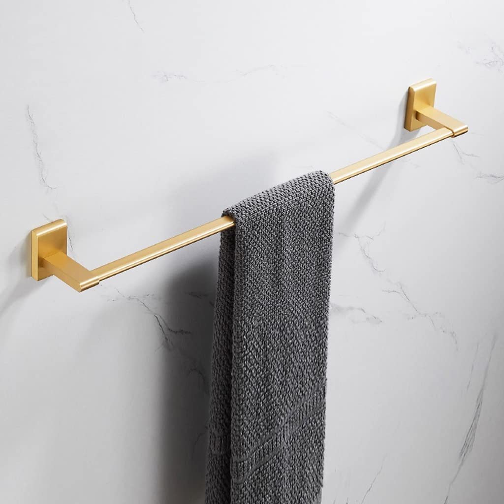 Tyuhduyur Single Rod Towel Rack, Towel Rail For Bathroom, Copper Bath Hand Towel Holder, Towel Rack Bathroom, Brushed Finish Shelf Storage Rack Towel Bar/Towel Rack/A ( A)