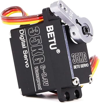 35kg High Torque Servo with Full Aluminum Case and Stainless Steel Gear | Waterpoof Servo Motor, Coreless Servo, Compatible with 1/6,1/8, 1/10,1/12 RC Car/Robot/Boat