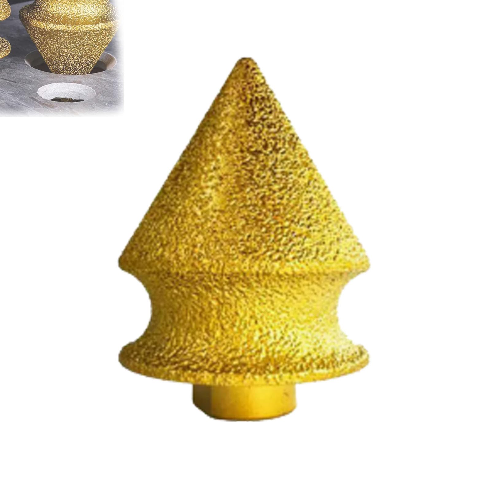 Diamond Chamfering Bit For Grinder – Multi-Function, Brazed Diamond, Universal Fit, Tapered Grinding Head For Enlarging, Beveling, Polishing (10mm-50mm)