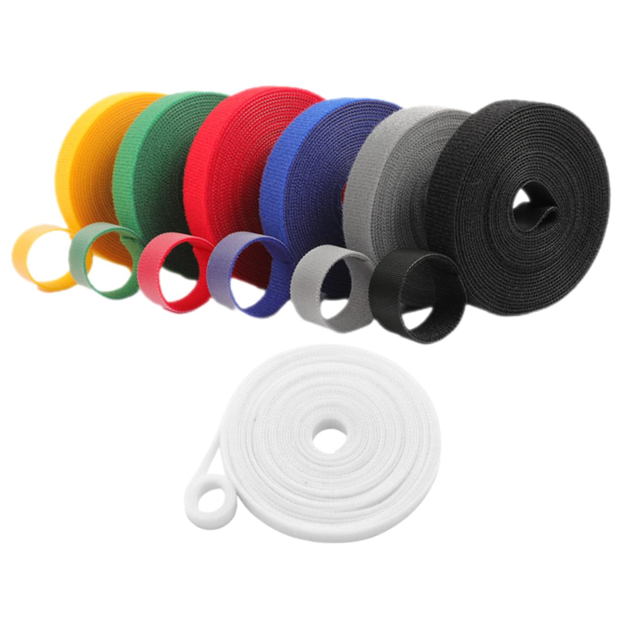 VANZACK 5 Series Correas De Plantas Cable Sujetar Negro Amarre De Alambre De Planta Mini Lazos De Alambre Lazos De Nailon para Jardín Lazos De Jardín para Los Árboles Nylon 7 Piezas X 5