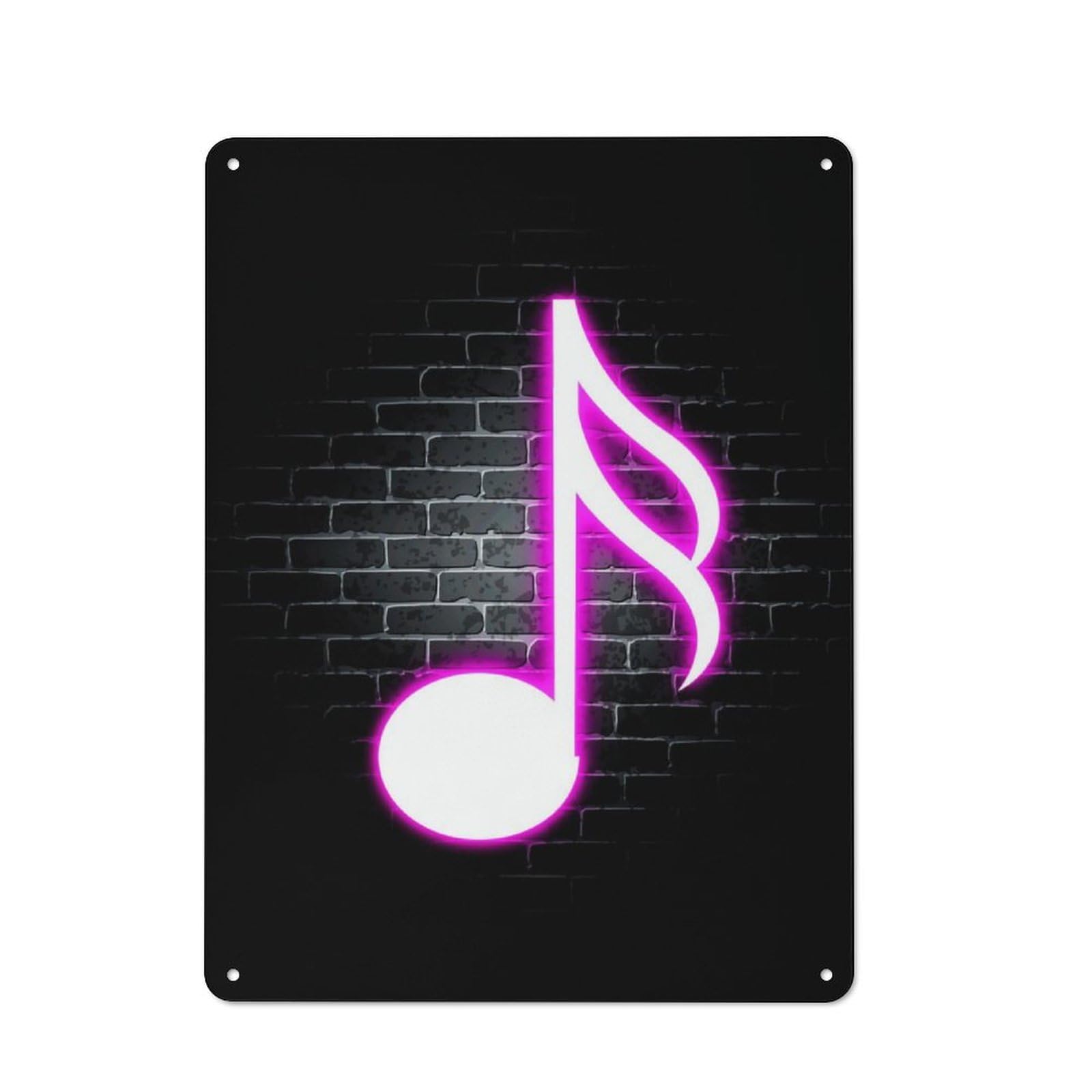 Junmoney Note Music For Café Or Restaurant, Vintage Metal Sign 40X30cm, For Vintage Wall Decor Fans, For Cafés, Pubs And Restaurants