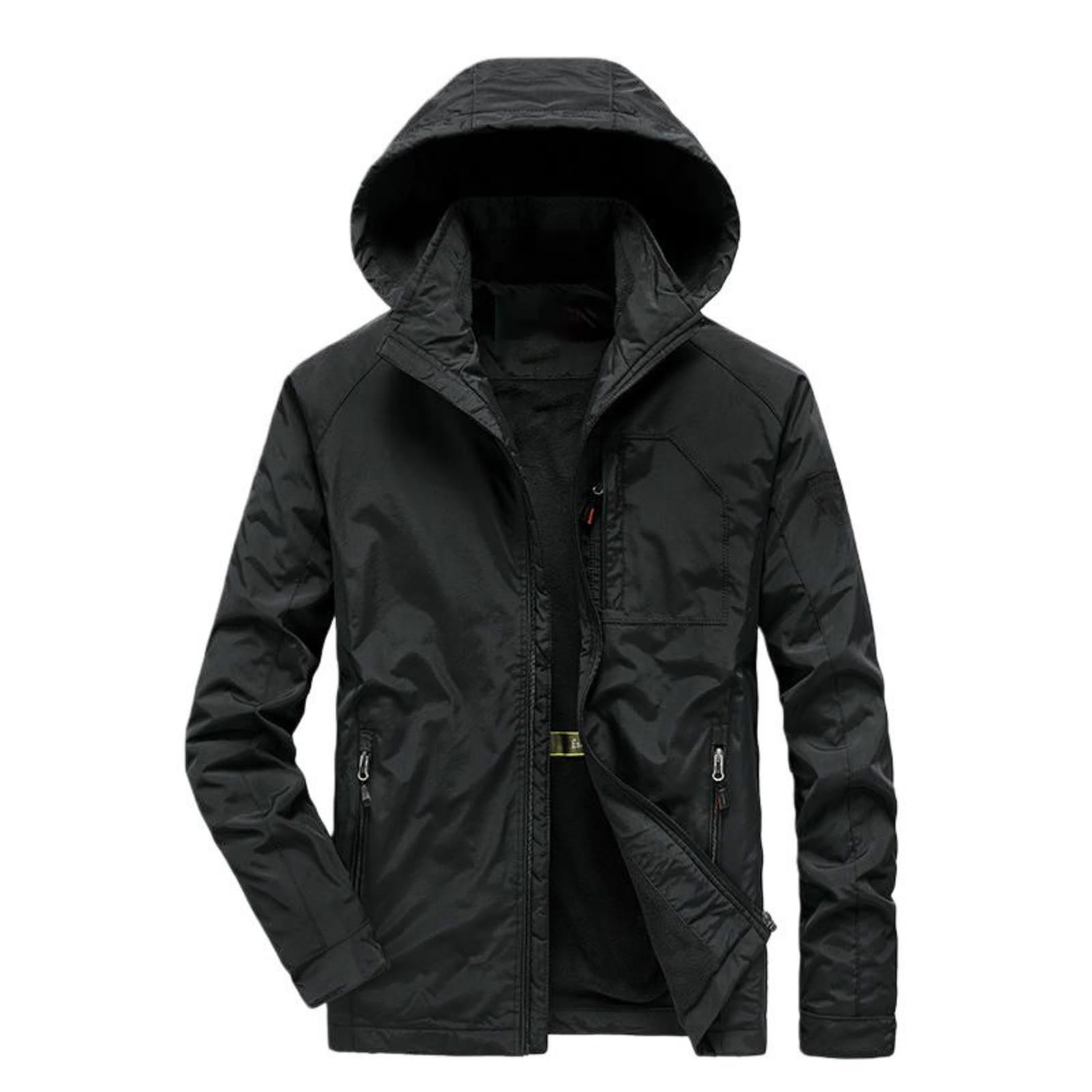 Giacca da uomo primavera autunno antivento con cappuccio outdoor tempo libero