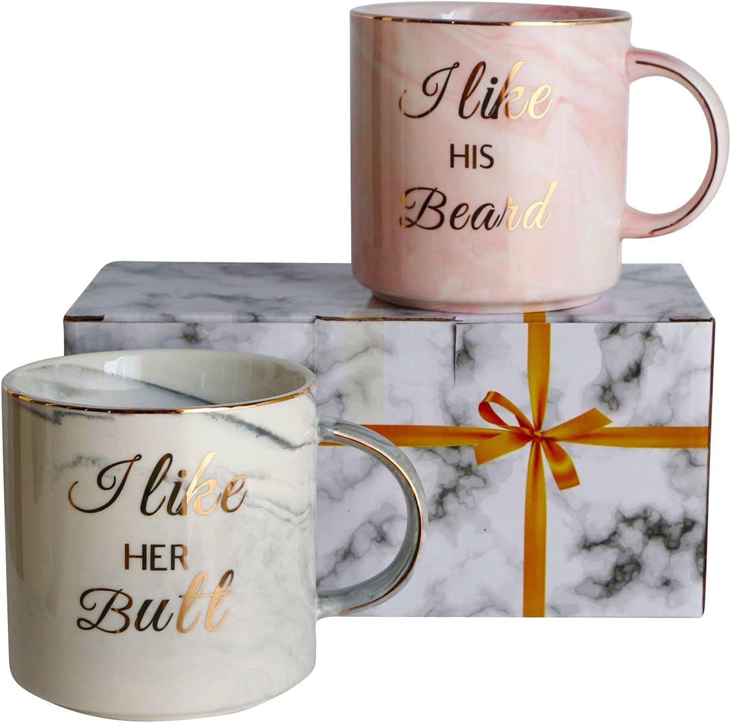 New Deal Funny Gifts For Couples-His and Her Coffee Mugs Set 12 OZ,Unique Couples Gifts For Bridal Shower Engagement Wedding and Married Couples