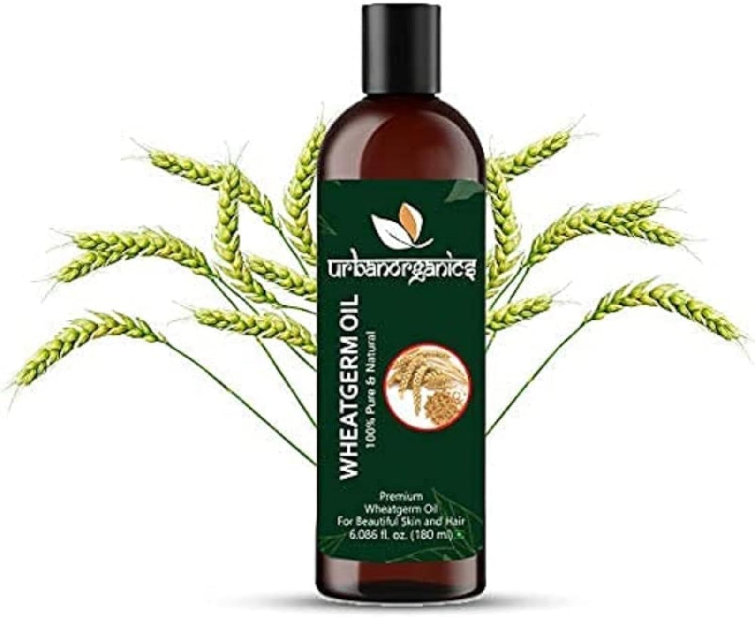 Wheat Germ Essential Oil For Hair, Skin Care, Cold Pressed Natural Oil Pure | Anti-Hairfall | Promotes Hair growth, Softness & Shine, (180ml)