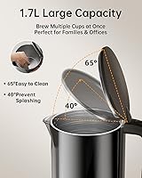 Vista 7 de Electric Kettle with Temperature Control, 1.7L Stainless Steel Hot Water Kettle, 5 Presets for Tea & Coffee, 2H Keep Warm, Fast Boil, Auto Shut-Off