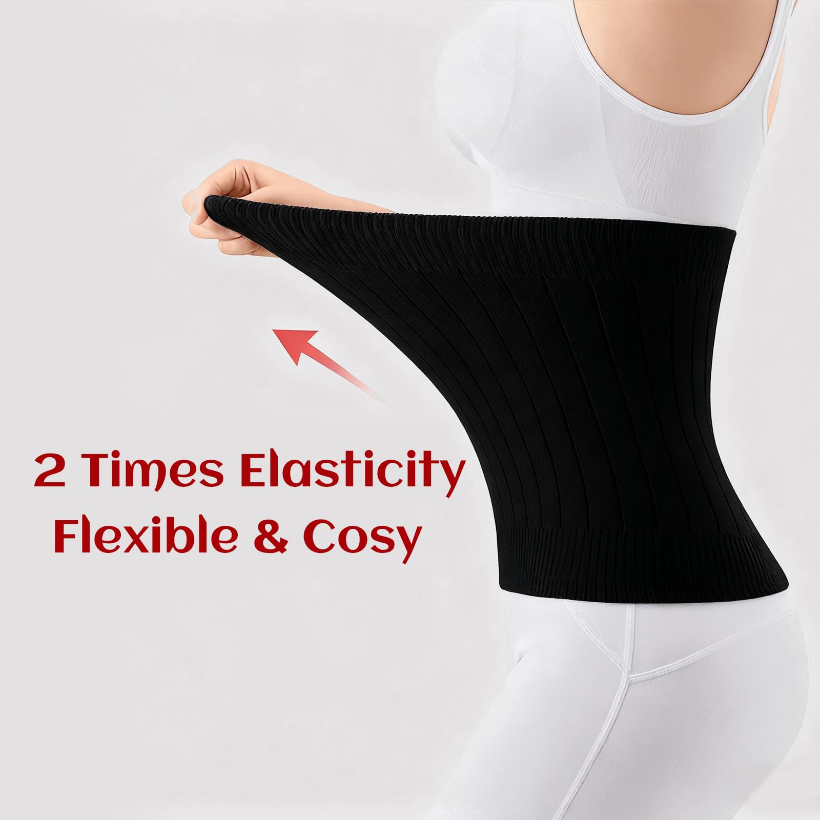 Faja Térmica, Haramaki, Cinturón Lumbar, Caliente Y Protección Contra El Frío, Grueso Y Con Forro De Pelo, Adecuado Para Mujeres, Hombres Y Personas Mayores (Negro, 30 * 30 Cm)