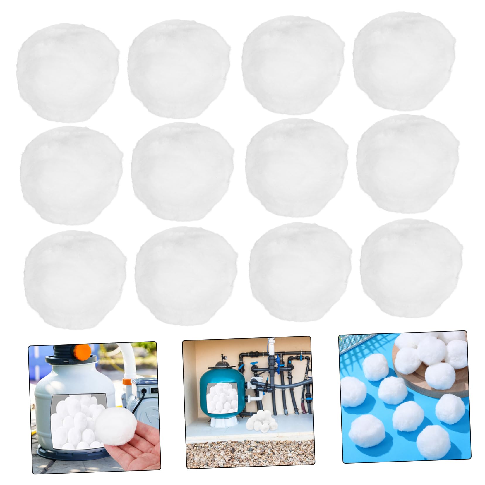 1 Bolsa de Bolas de Filtro para Piscina Bolas de Filtro de Fibra Reemplazables Pack de Color para Depuradora de Arena Doméstica Suministros para Peceras de Piscina