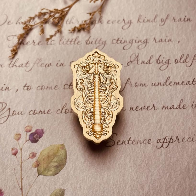 Mceal Wax Seal Stamp 3D Engraved Vintage Wax Stamp for Journals and Heaven & Hell Series - Skeleton