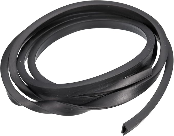 sourcing map U Channel Edge Trim, 4.9ft Length Rubber Guard Seal Strip
