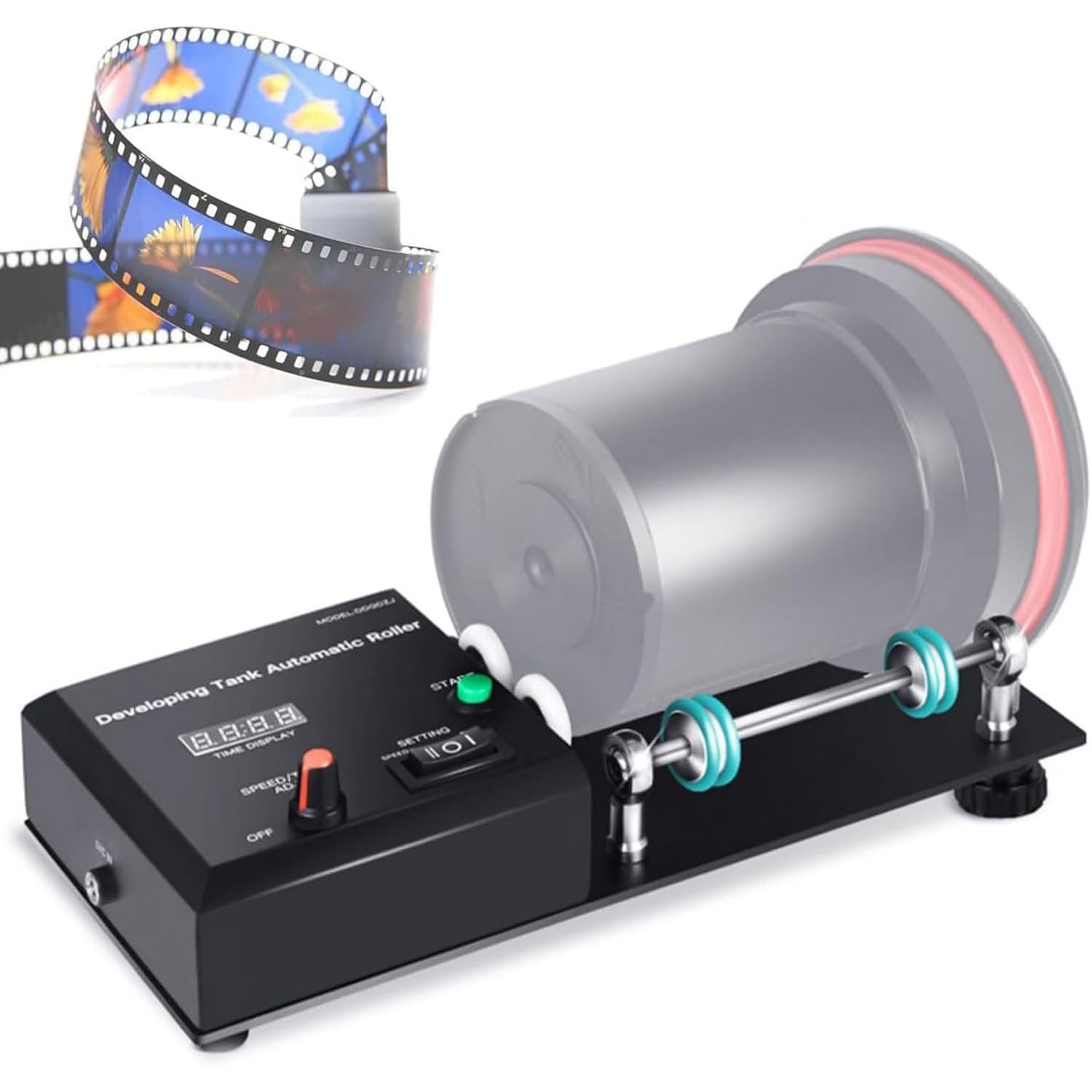 Macchina per processore di film elettrico, processore automatico per film camera oscura con timer, velocità regolabile, programmi multipli preimpostati per lo sviluppo di serbatoi