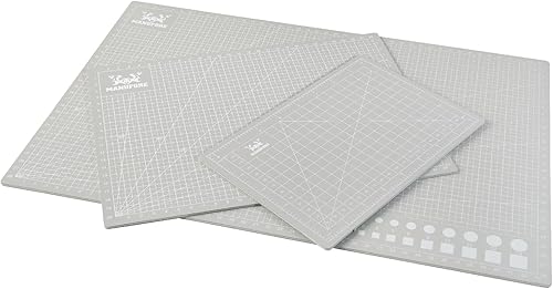 Miniatura 7 de Juego de alfombrillas de corte verde menta A3, A4, A5 con escala de centímetro y pulgadas, tabla de cortar autocurable con 5 capas de grosor de