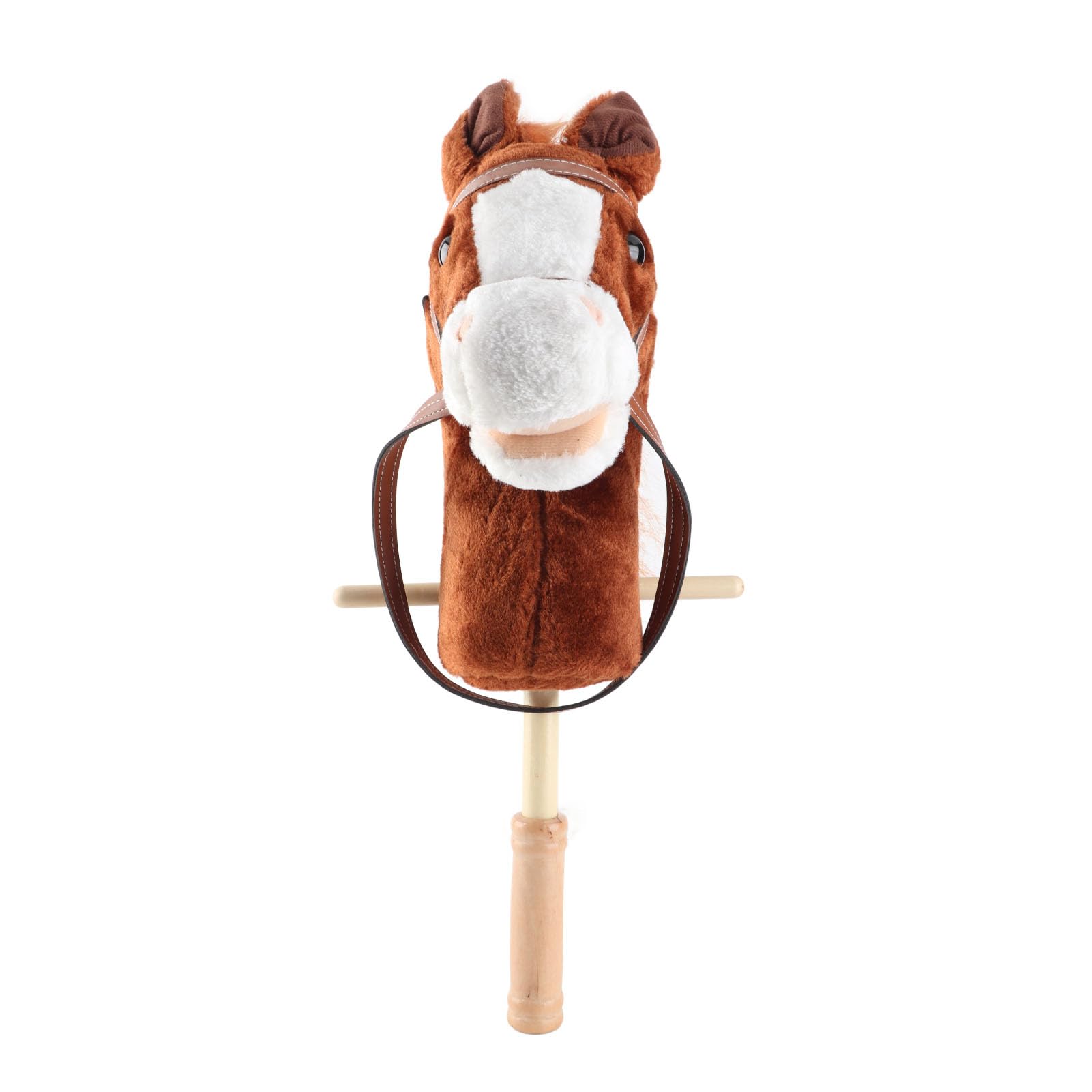 Rosvola Juguete de Peluche con Forma de Caballo, Diseño Suave y Lindo con Efecto de Sonido para Niños Pequeños, Materiales Duraderos de 38,58 Pulgadas (Café)