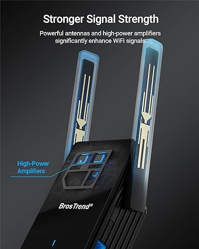 Miniatura 4 de BrosTrend Adaptador WiFi 6 AX3000 WiFi a Ethernet con puerto RJ45 Gigabit, puente inalámbrico de doble banda para PC, Smart TV, Xbox, PlayStation,