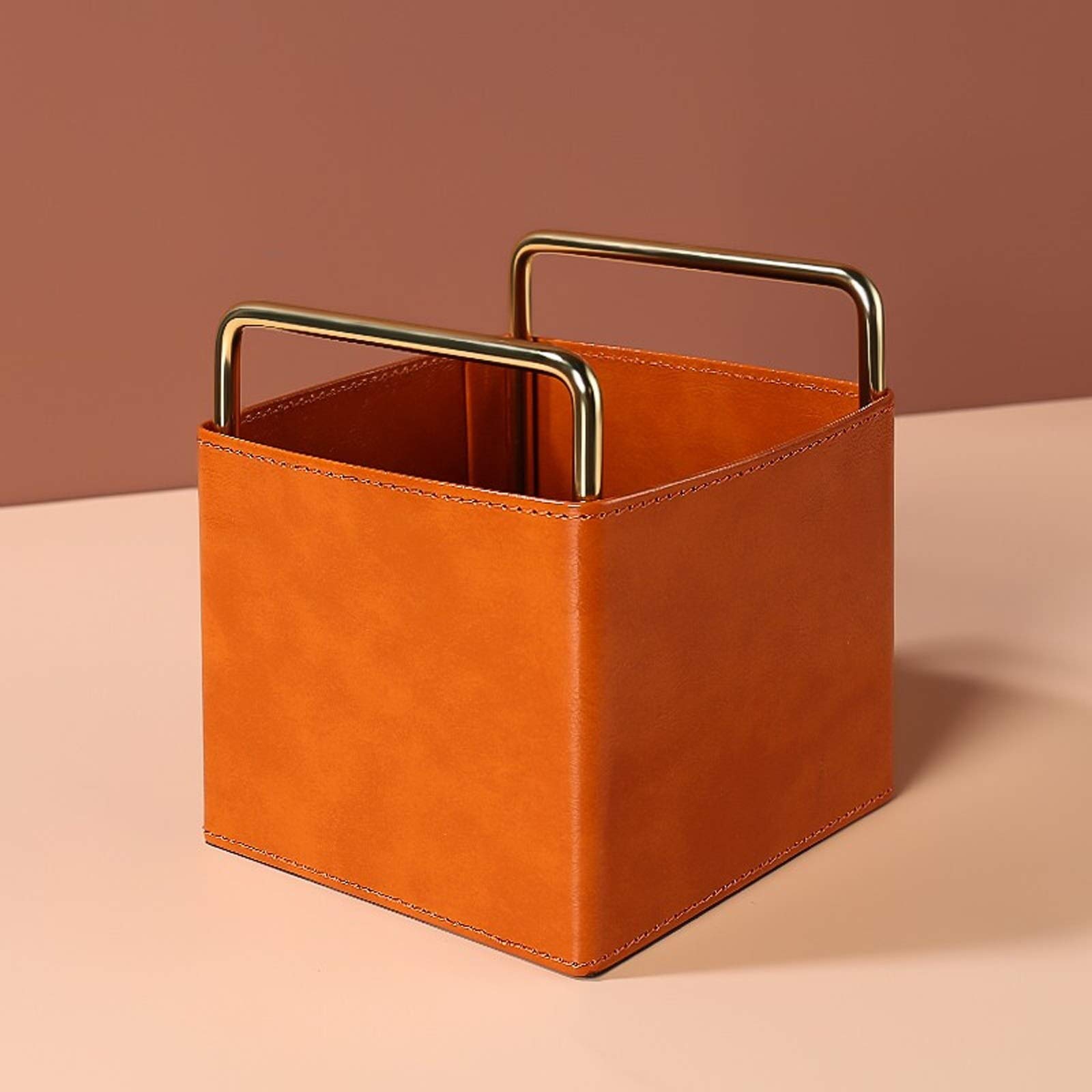 Portalápices de Escritorio Tenedor de lápices de cuero, taza de lápices Organizador de papelería accesorios de oficina Caja de contenedores, para dormitorio de oficina en casa Soporte para Lápices Org