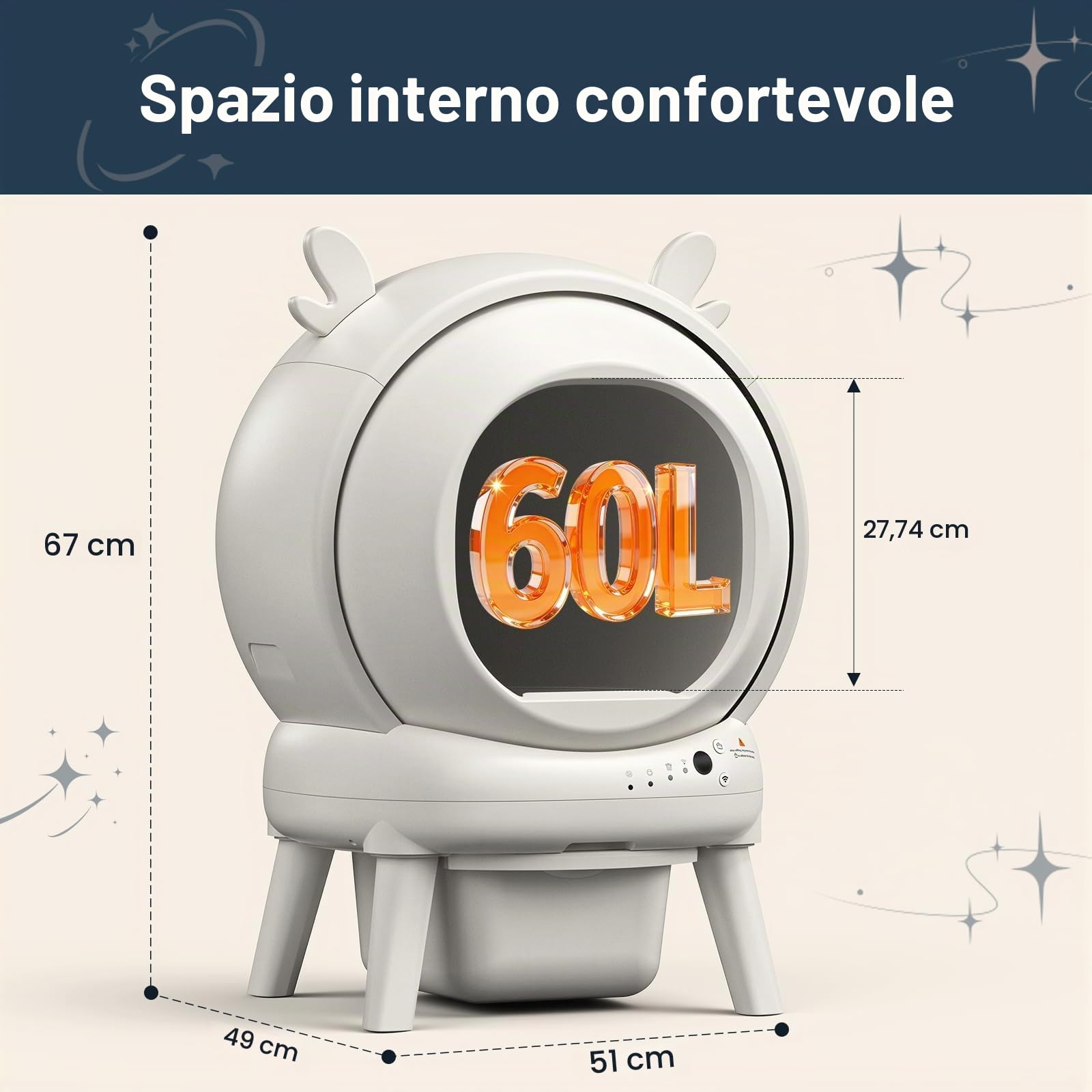 SEERFashion Lettiera Gatto Autopulente Con APP · Lettiera Automatica Per Gatti — immagine 16 di 16