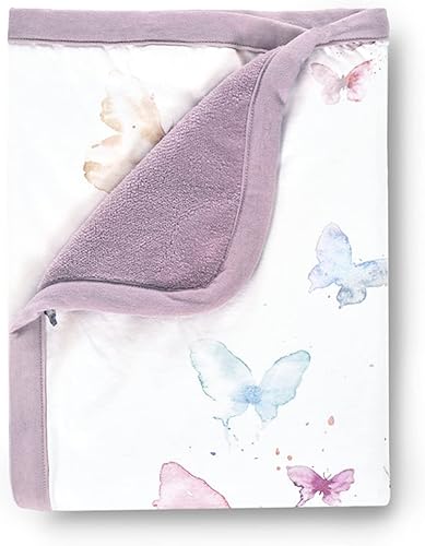 Miniatura 7 de Oilo Manta de bebé, parte trasera de felpa suave de lujo y estampado de jersey 100% algodón turco, doble capa, 30 x 40 pulgadas, borde de jersey