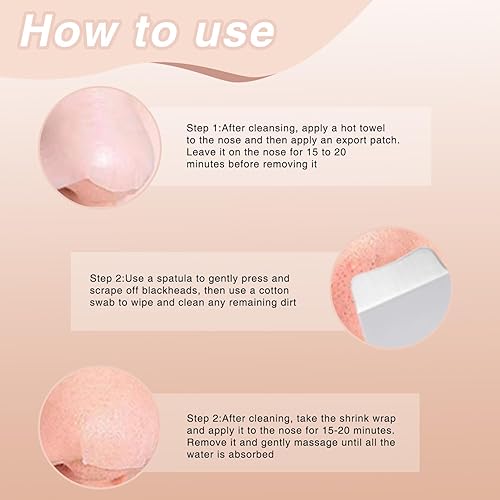 Miniatura 4 de 2 raspadores de nariz para eliminar puntos negros, removedor de puntos negros con tapa, espátula de limpieza profunda para la cara, raspador facial