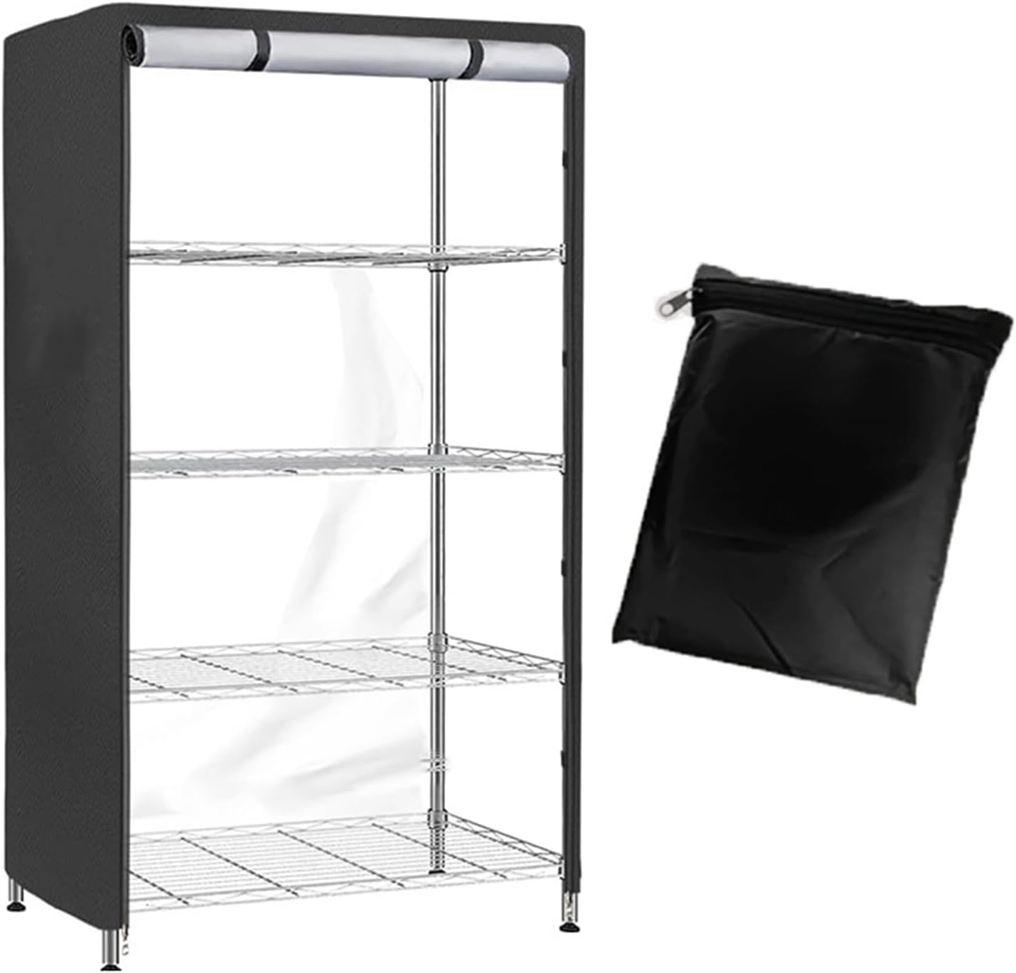 Water Proof Shelf Covers Oxford Fabric Covers For 36x18x72in Storage Shelf Protectors For Indoor Outdoor Kitchen Use Water Proof Oxford Fabric Cover