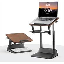 Bix Saiji D8 Ayarlanabilir Ergonomik Laptop Stand  Ah ap  st Y zeyli Ayarlanabilir Y kseklikli ve Katlanabilir Fare Platformlu 11-17  n  Diz st  Bilgisayar Stand