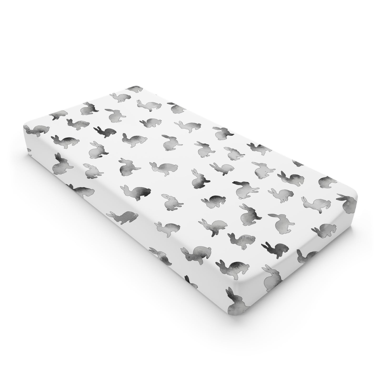 Funny Bunnies Baby Changing Pad Cover Sheets for Boy Girl 32''x16'' Vintage Rabbits Fitted Diaper Changing Pad Table Sheets Happy Easter Spring Soft Breathable Nursery Baby Changing Table Mats