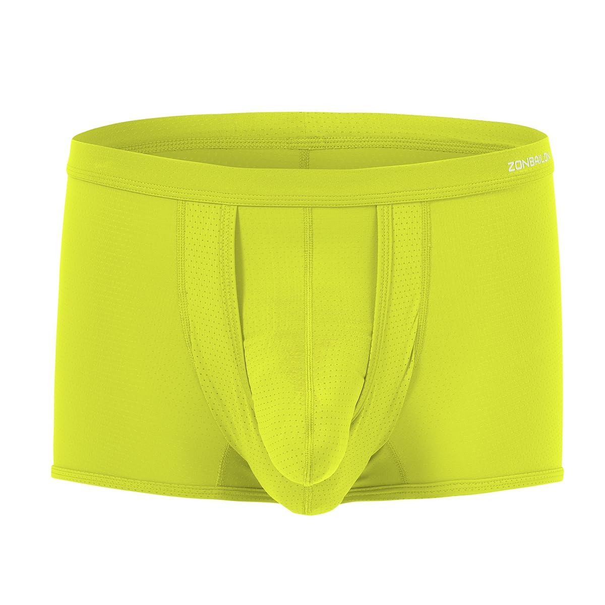 BIATWOWR Men's Boxer Shorts Wide Band Transparent Sexy Under