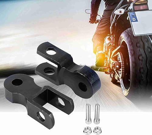 Miniatura 4 de 2 piezas de motocicleta trasero amortiguador elevador de aleación de aluminio negro amortiguador elevador Jack Up Riser suspensión 2.0 in