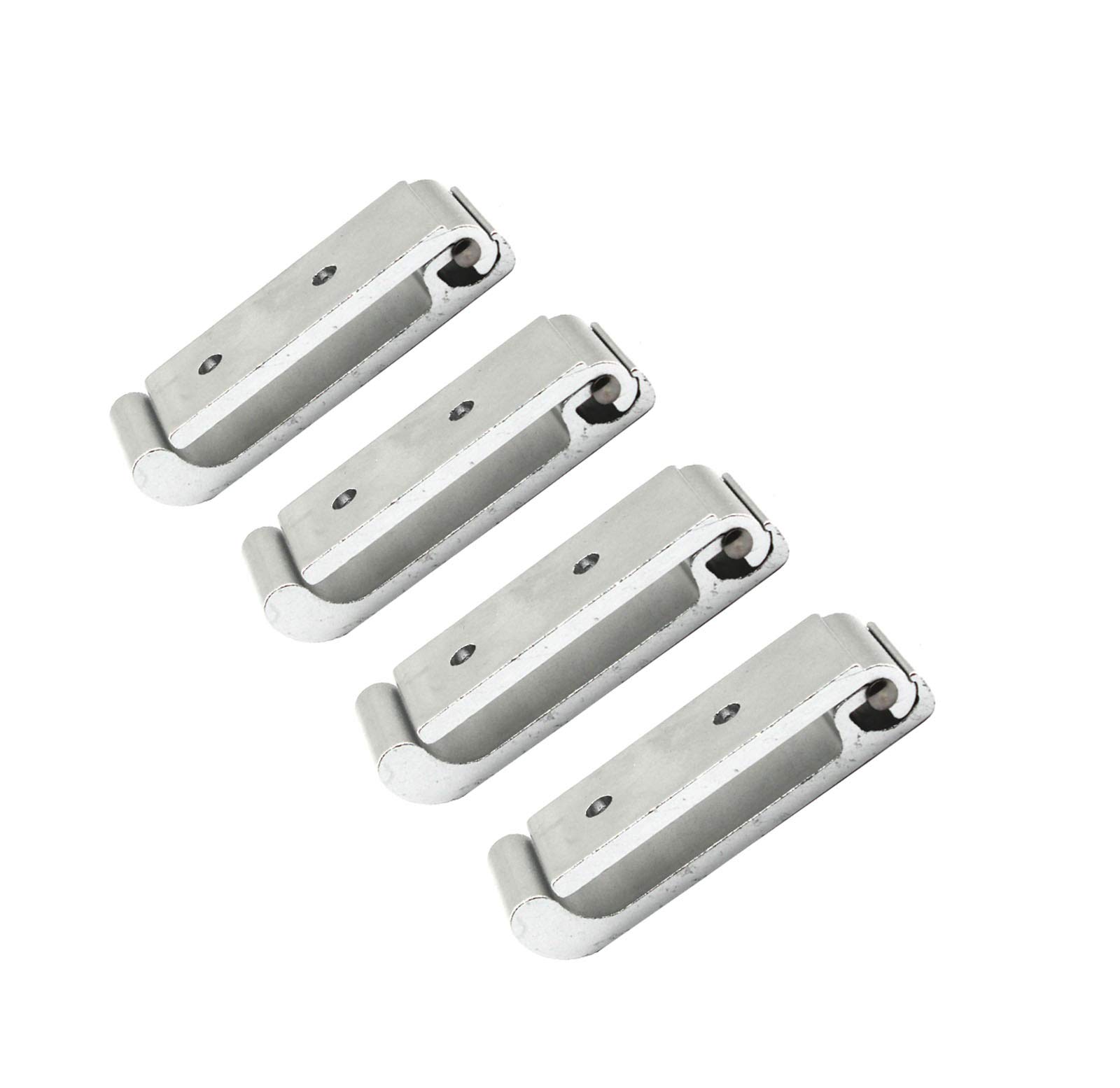 Annakideya 3" Foldable wall mounted coat hooker Silver color aluminum alloy invisible heavy duty hanger for hat set clothing bag Pack of 4 pcs