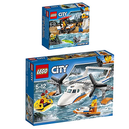 Preisvergleich Produktbild Lego City 2er Set 60163 60164 Küstenwache-Starter-Set + Rettungsflugzeug