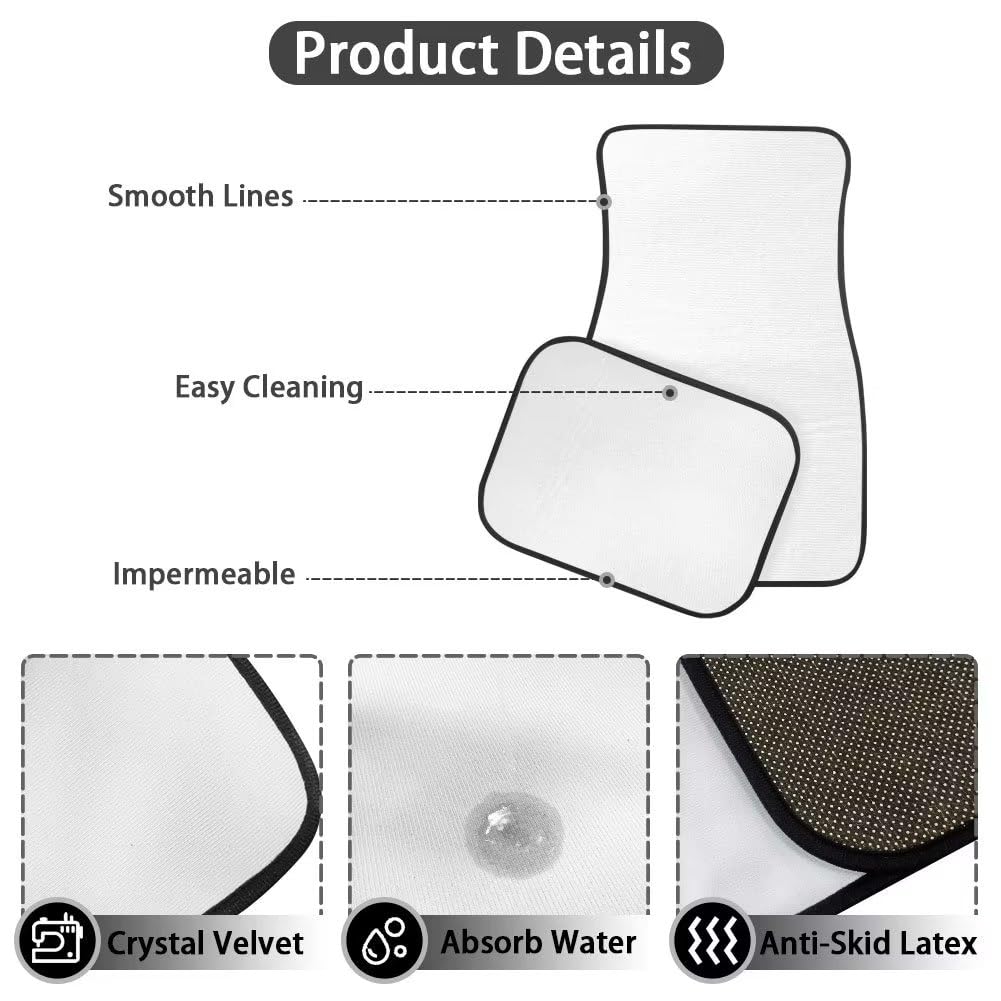 Mintulipy Universal Car Floor Mats with 4 Pieces Set American Flag Heavy-Duty Floor Mats for Cars Anti-dust Automotive — view 7