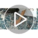 Washable 10x14 Area Rugs - Large Rugs for Living Room Stain Resistant Carpet Vintage Rugs for Bedroom with Non Slip Backing Home Decor Floor Decoration Mat 10x14 Blue