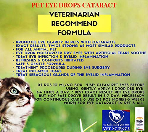 Kary Uni X2 Pcs 10 Ml Best Pet Eye Drop Cataracts Treat Eye Infection Inflammation Safe & Gentle Formula – All Animals Dog Cats Pet Eye Care Kary Uni X2 Pcs 10 Ml Best Pet Eye Drop Cataracts Treat Eye Infection Inflammation Safe & Gentle Formula – All Animals Dog Cats Pet Eye Care