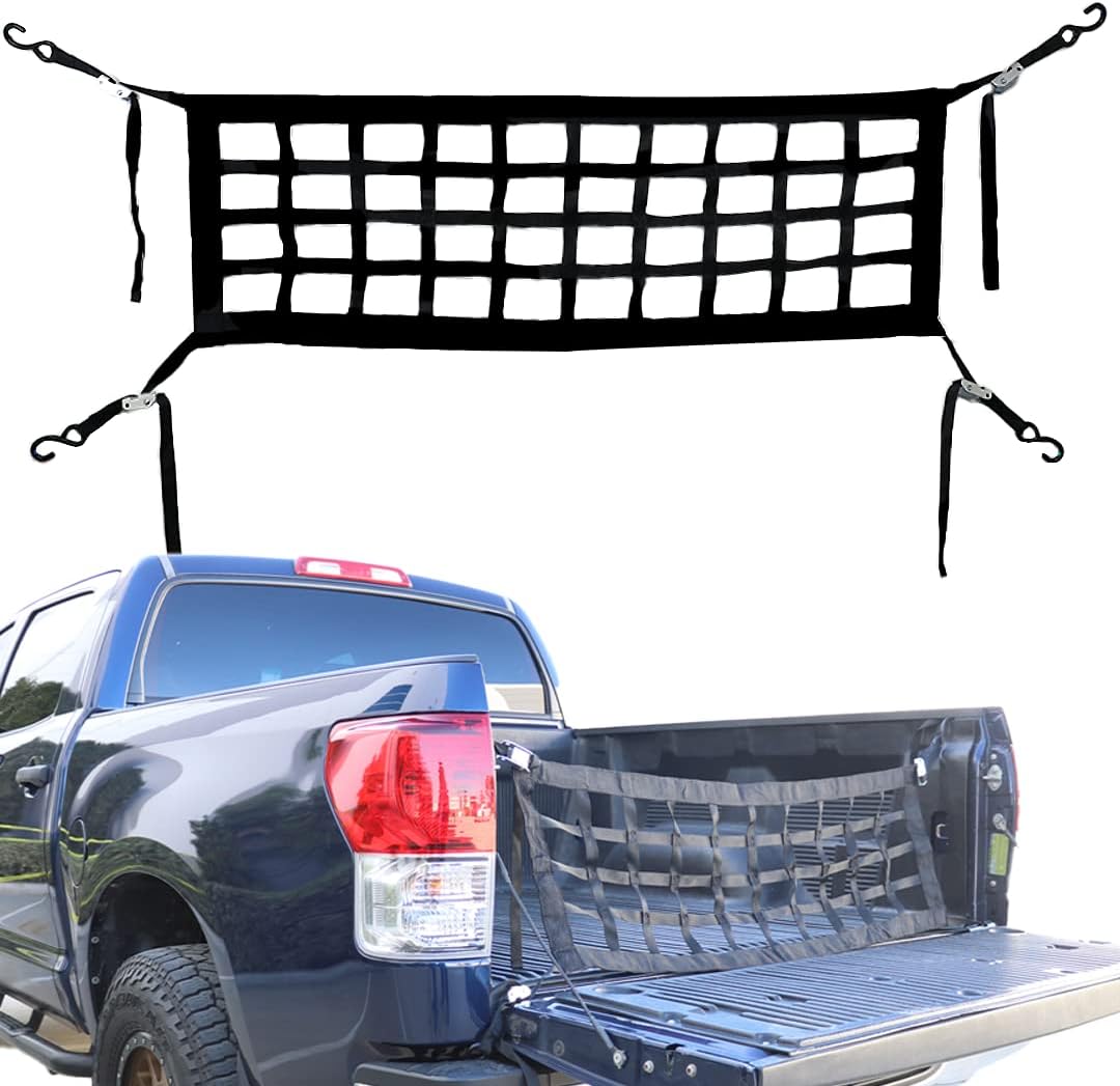 Boxer Tailgate Truck Bed Cargo Net Extender 50”x16” with 4