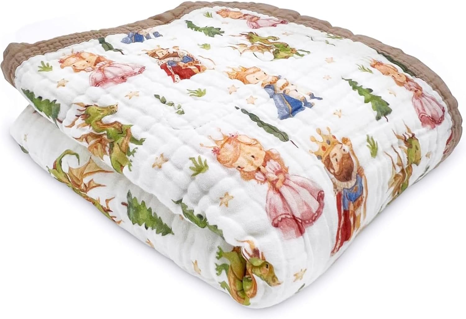 Organic Cotton Muslin Baby Blanket for Boys and Girls – Luxurious Soft Toddler Quilt for Swaddling – Gender Neutral Blankets Makes a Great Fairy Tale Organic Cotton Muslin Baby Blanket for Boys and Girls – Luxurious Soft Toddler Quilt for Swaddling – Gender Neutral Blankets Makes a Great Fairy Tale