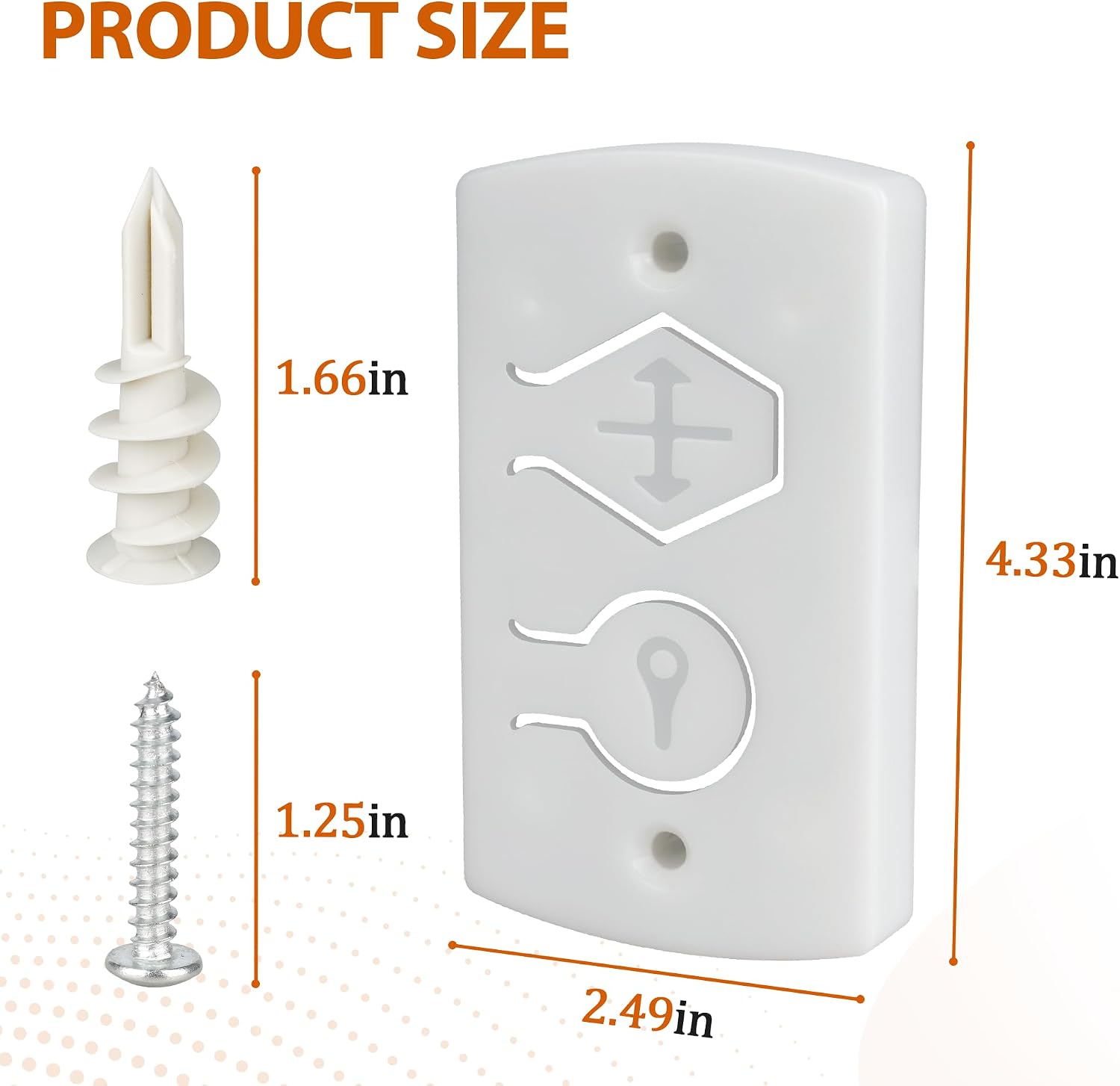 White Two Button Cover Plate Replacement for Wayne Dalton 309961 & 3976 Garage Door Wall Station, Compatible with Quantum & Prodrive Openers, Inside Control Unit Faceplate