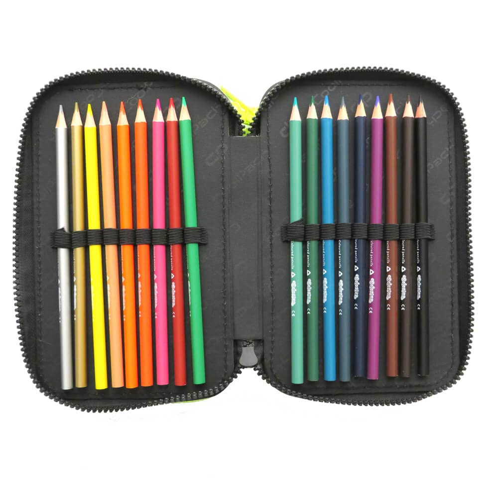 COOLPACK XXL Pencil Case 3-Compartment School Pencil Case, Triple