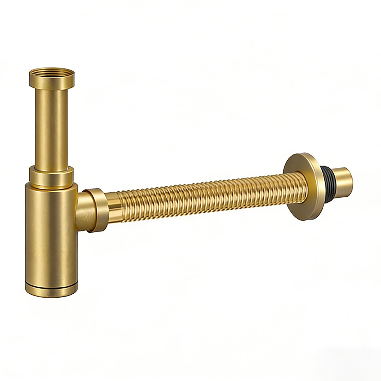 Sifon Lavabo con Abertura de Limpieza,Regulable en Altura,Tubo Flexible Desague Lavabo Fregadero,Anti-Odores,Kit de Desagüe Lavabo Sifon Lavabo