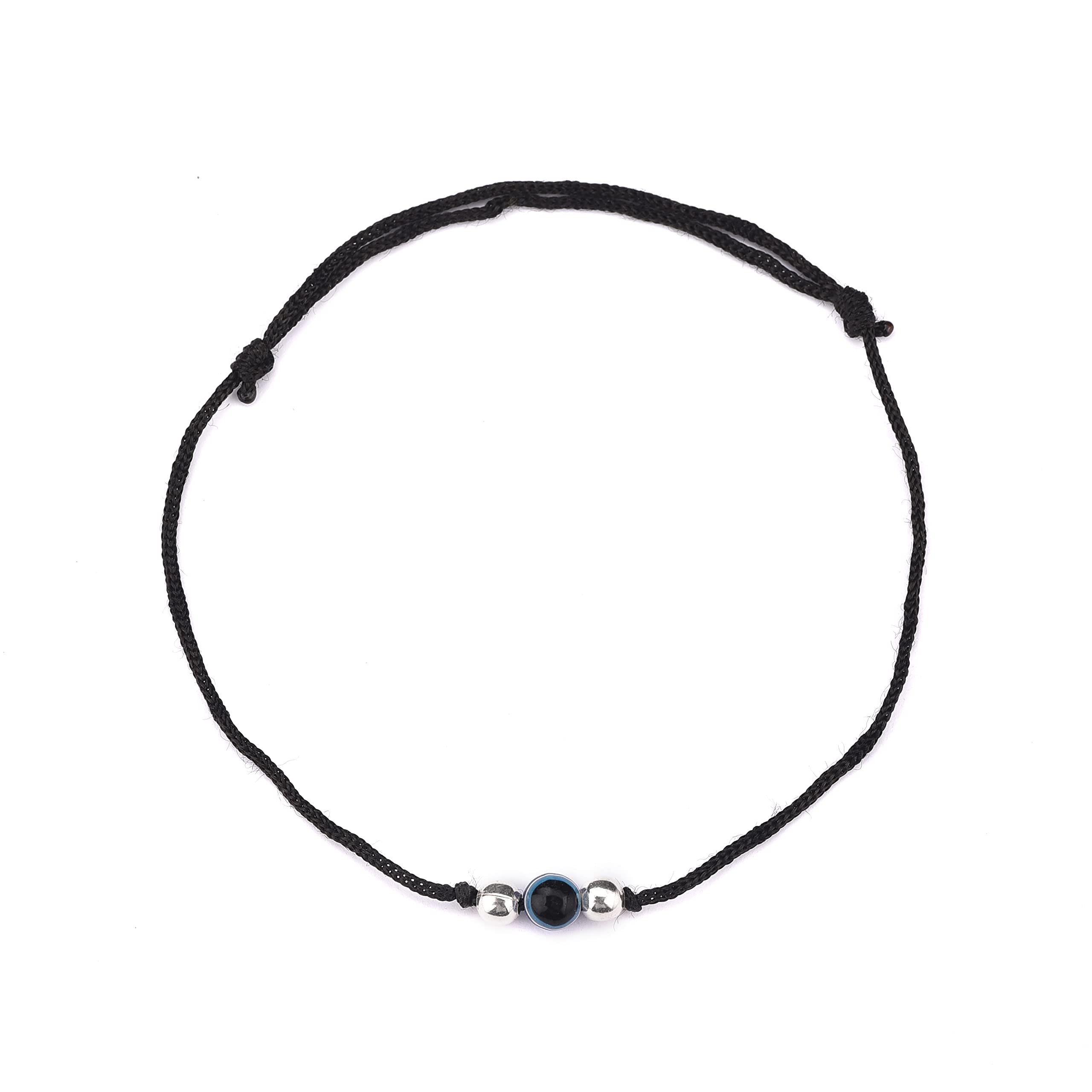 DHRUVS COLLECTION 925 Silver Baby Evil Eye Thread Anklet With 2 Silver Balls Anklet/Payal For Girls (6 Years Onwards) (B0BKY2WH7D) Amazon Price History, Amazon Price Tracker