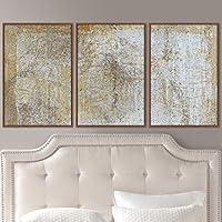 3 Piece Framed Canvas Wall Art Abstract Industrial Modern Art Multicolor Patterns Canvas Prints Home Artwork Decoration for Living Room,Bedroom - 16