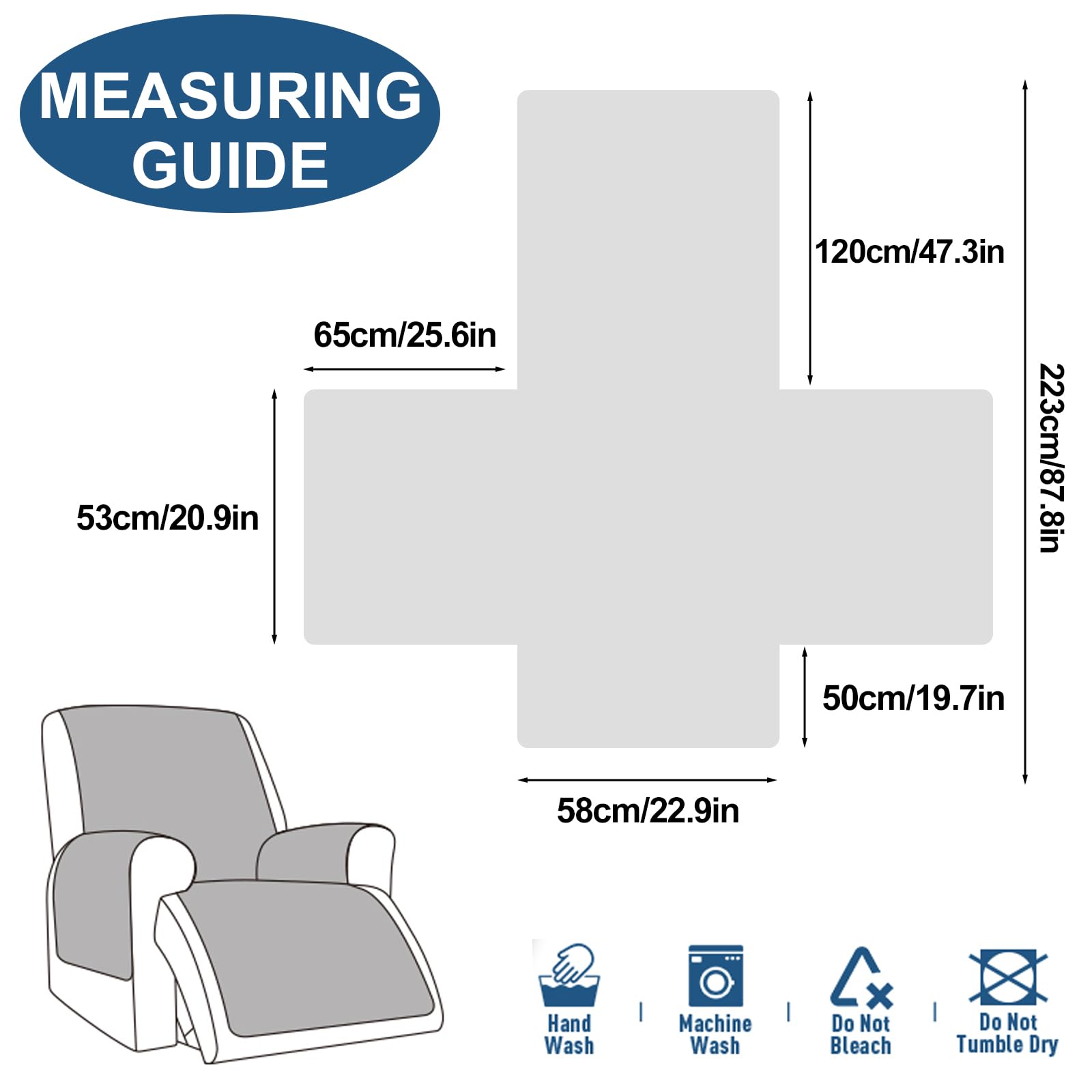 Leorate Waterproof Recliner Sofa Cover - Image 3