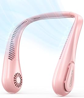 Bladeless 5000mAh Neck Fan: 360° Airflow, Twistable, 3-Speed Workout Essential