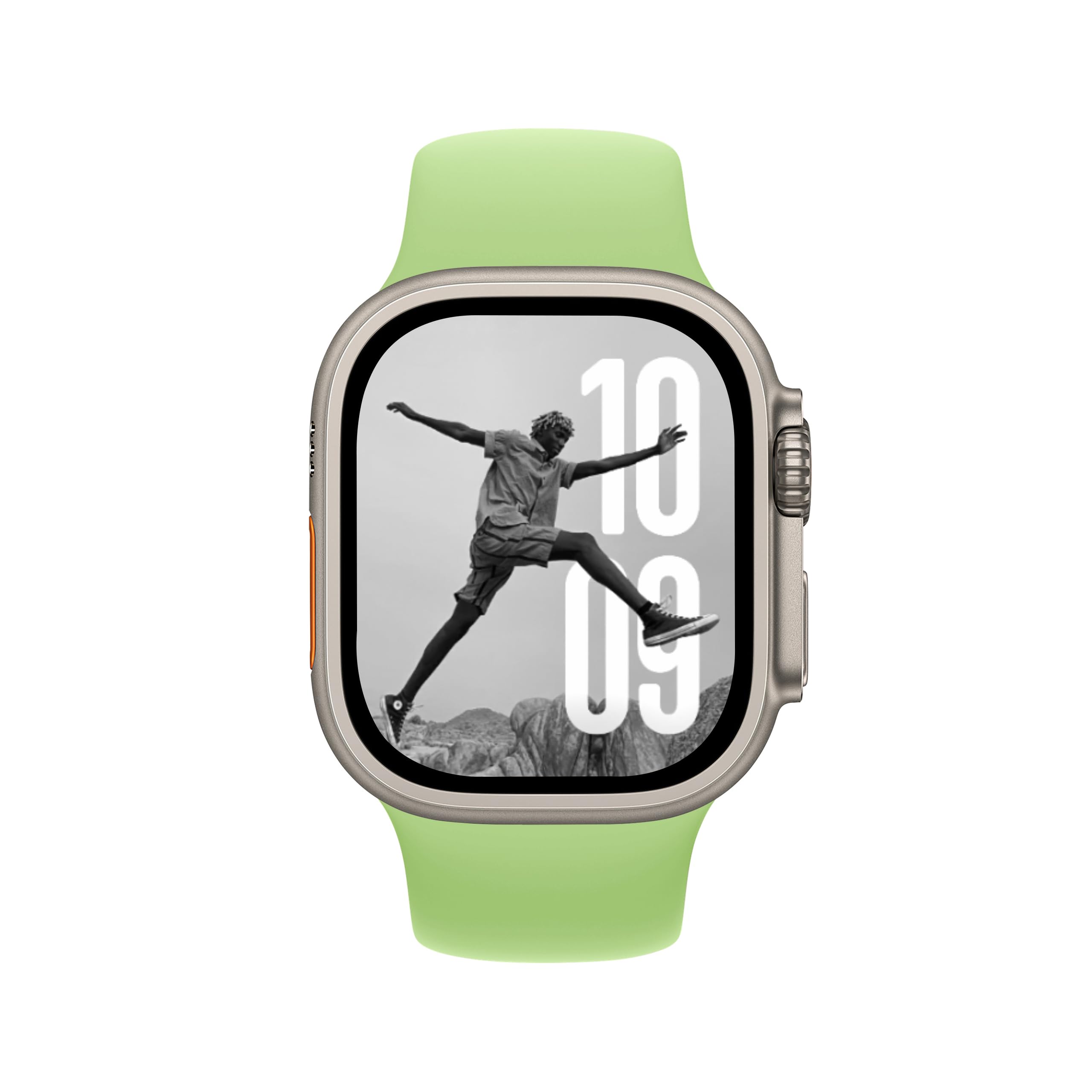 DONEGANI SB Cinturino per Apple Watch Ultra 2 49mm, Serie 10 46mm, 9 8 7 45mm 41mm, SE 6 5 4 44mm 40mm, 3 2 1 42mm 38mm Band Bracciale Sport Silicone, Verde Chiaro