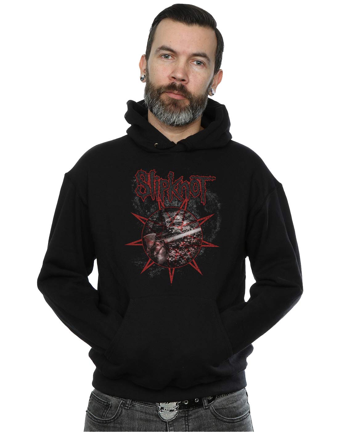Slipknot Men's Negative Star Hoodie XX-Large Black