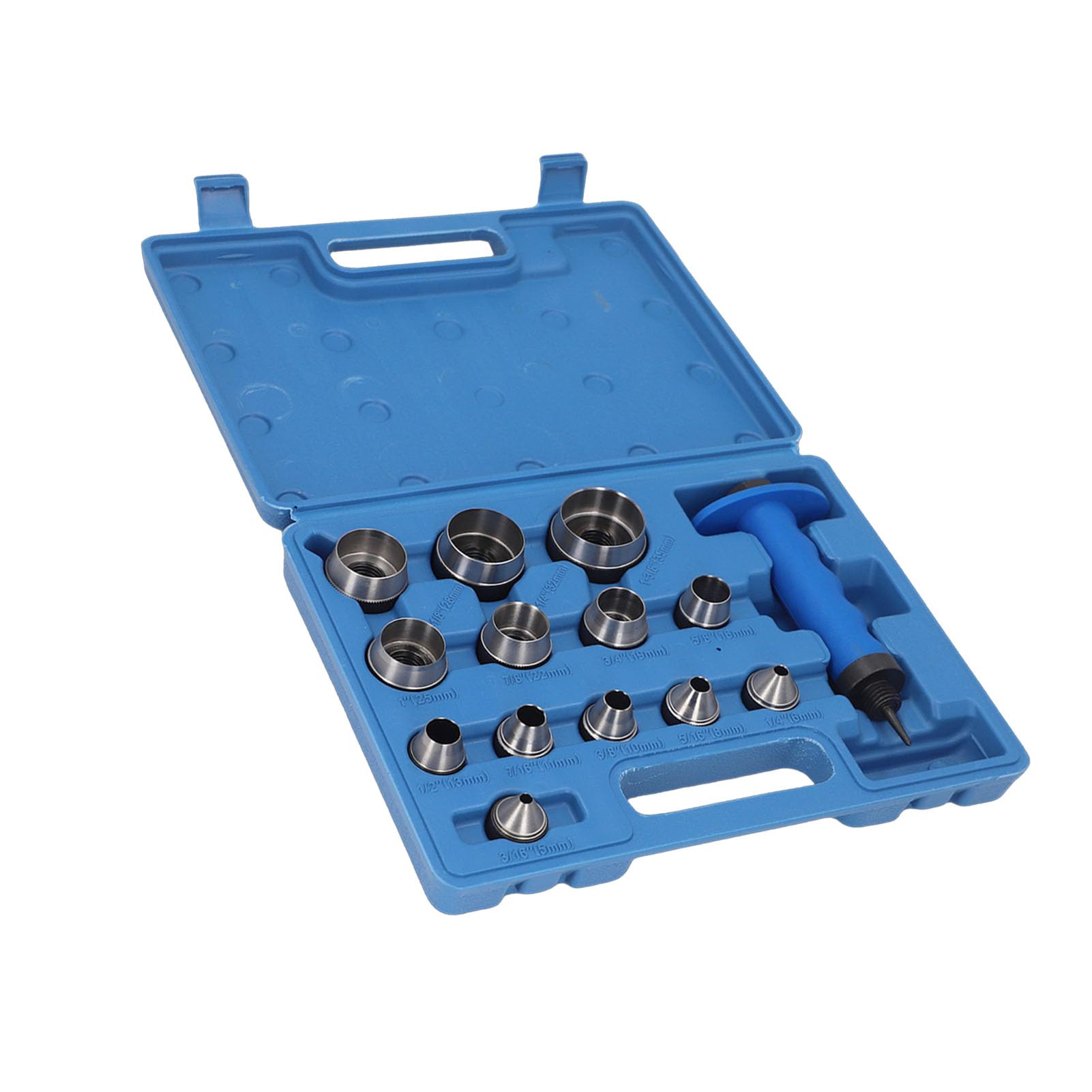 Alomejor Leather Working Hole Punch Set, 13pcs Interchangeable Tools