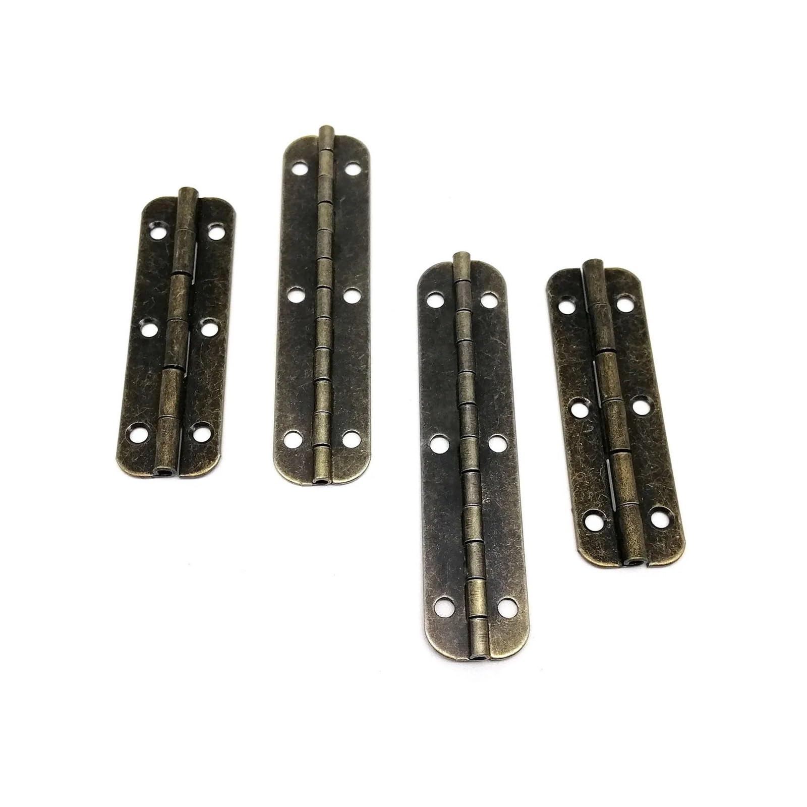 12pcs Antique Brass Vintage Jewelry Chest Wooden Box Case Lengthened Long Hinge with Screws for Box(65x15mm)