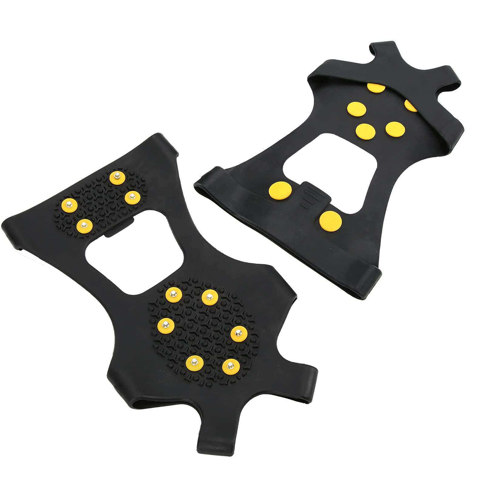 10 Steel Teeth Outdoor Snow Climbing Crampons Mountaineering AntiSlips Shoes Spikes (L)