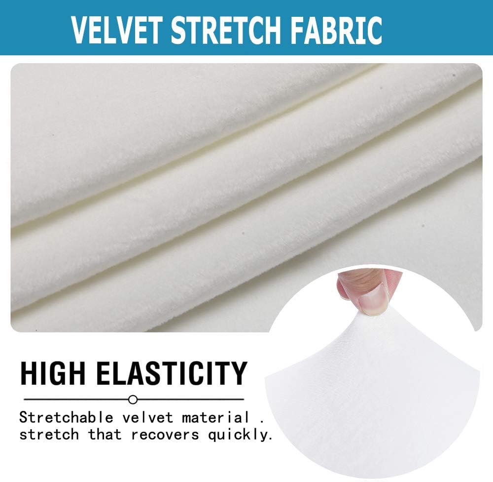 Only Covers, 2 Pieces Velvet Tub Chair Covers with Cushion Cover, Removable Stretch Club Chair Slipcover for IKEA Tullsta, Armchair Furniture Protector for Living Room (White)