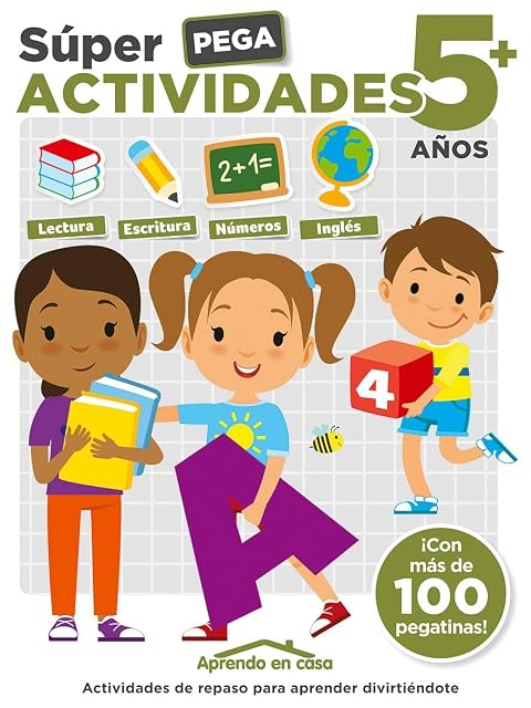 Portada de Aprendo en casa súper pega actividades 5+