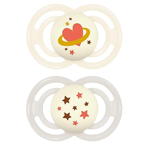 Miniatura 1 de MAM Perfect Night - Chupete para bebé, con pezón patentado, brilla en la oscuridad, unisex, 16+, 2 unidades (paquete de 1)