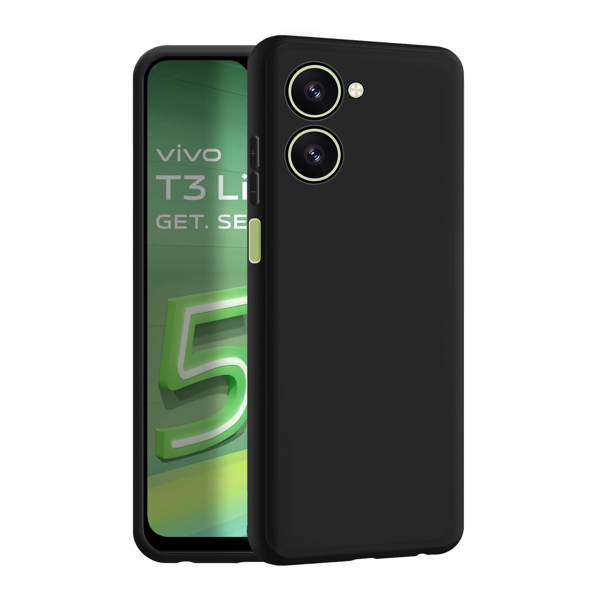 CEDO Vivo T3 Lite/IQOO Z9 Lite (5G) Back Cover | Camera Bump Protection & Inner Velvet Fabric Lining | Ultra Slim Matte Soft Rubberised Case Cover (Black) (B0D9P2685P) Amazon Price History, Amazon Price Tracker